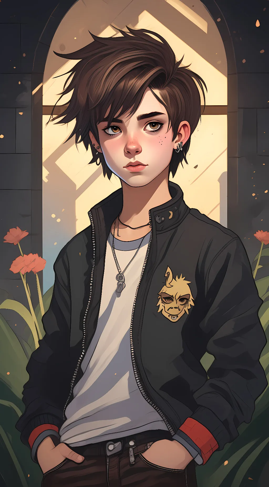 ai character: Lucas, the Punk background