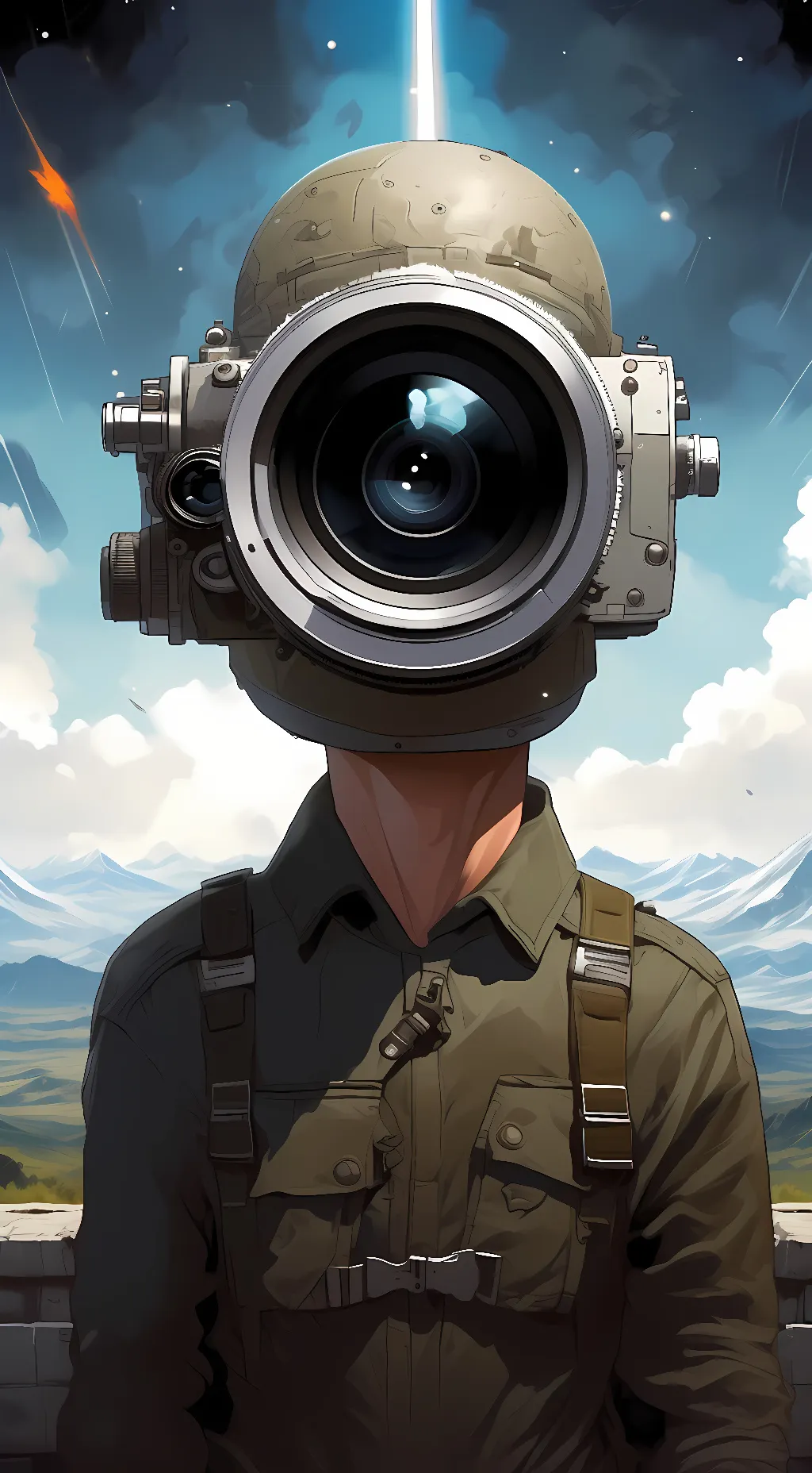 ai character: cameraman  background