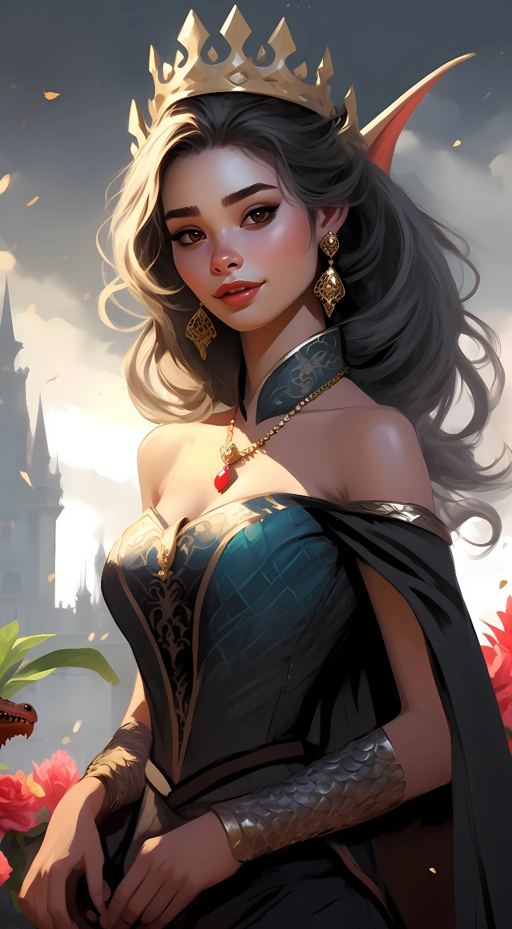 ai character: Selene Elysium background