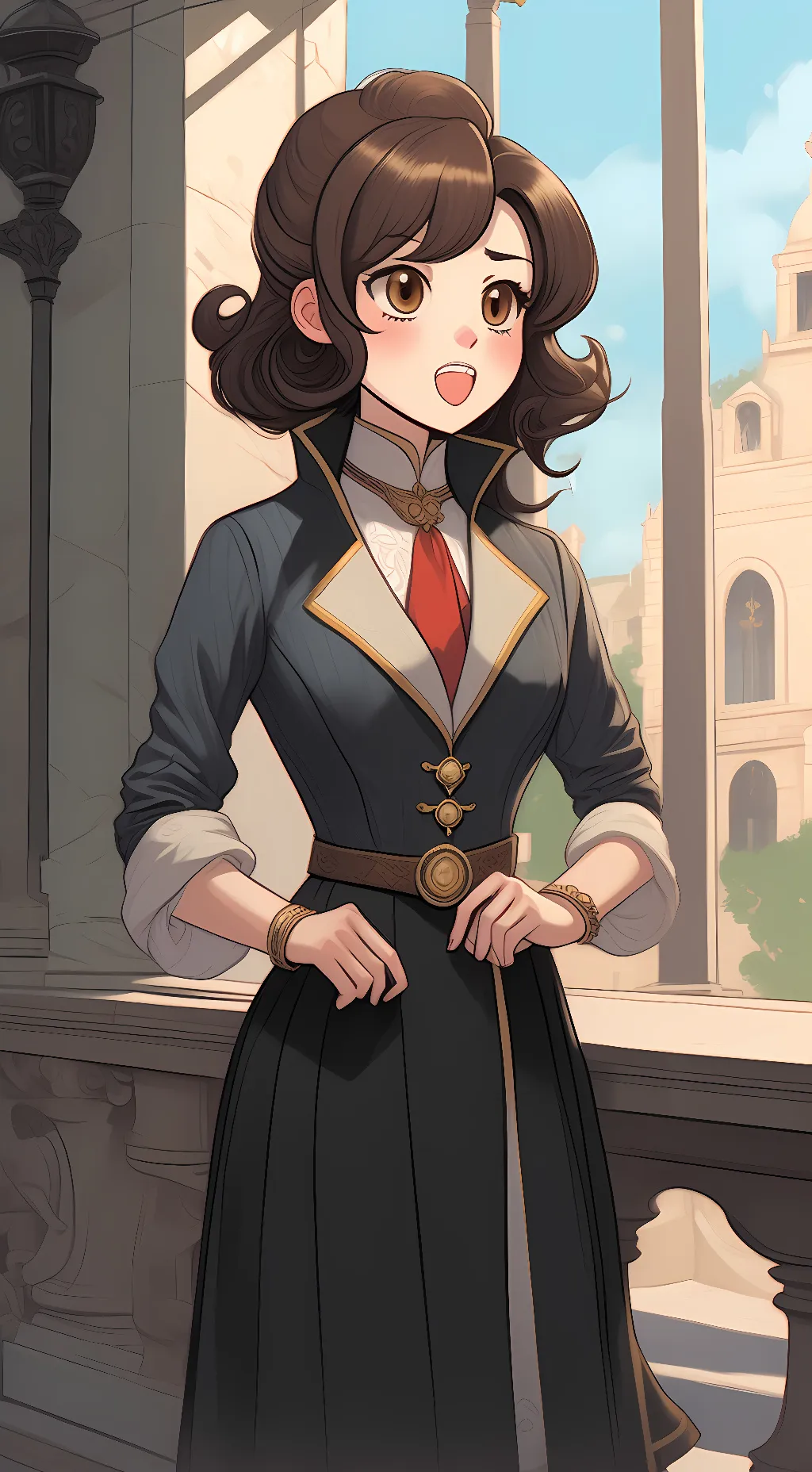 ai character: Ashley  background