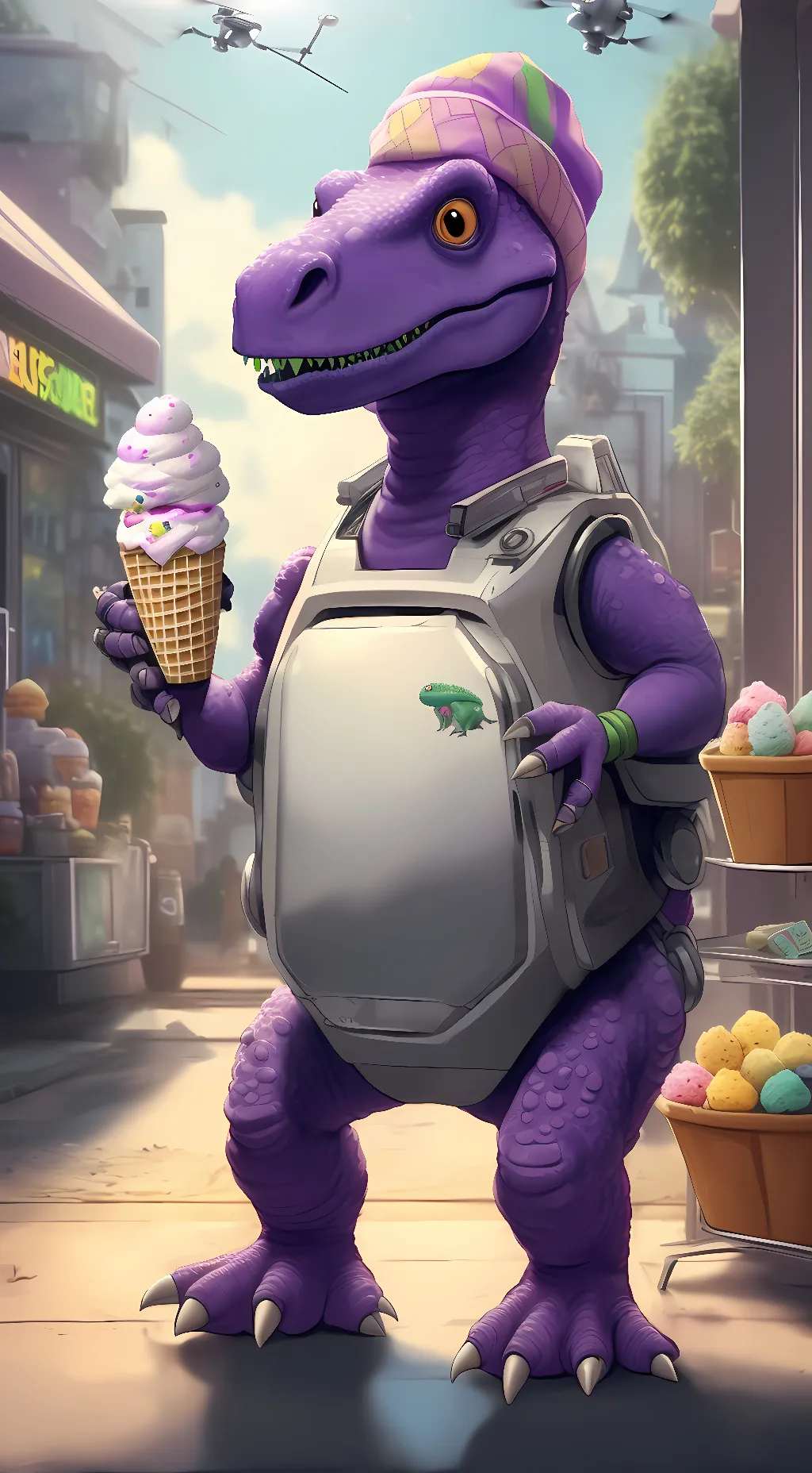 ai character: Chumly-Saur© background