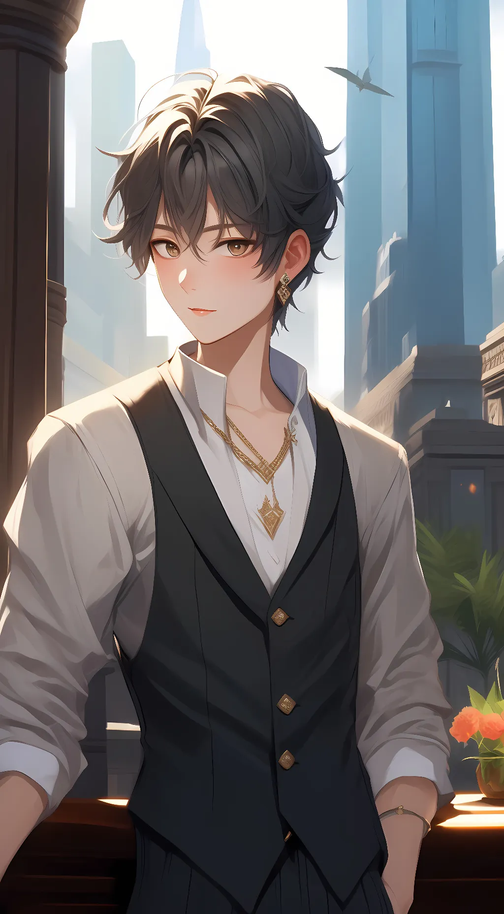 ai character: Liam  background