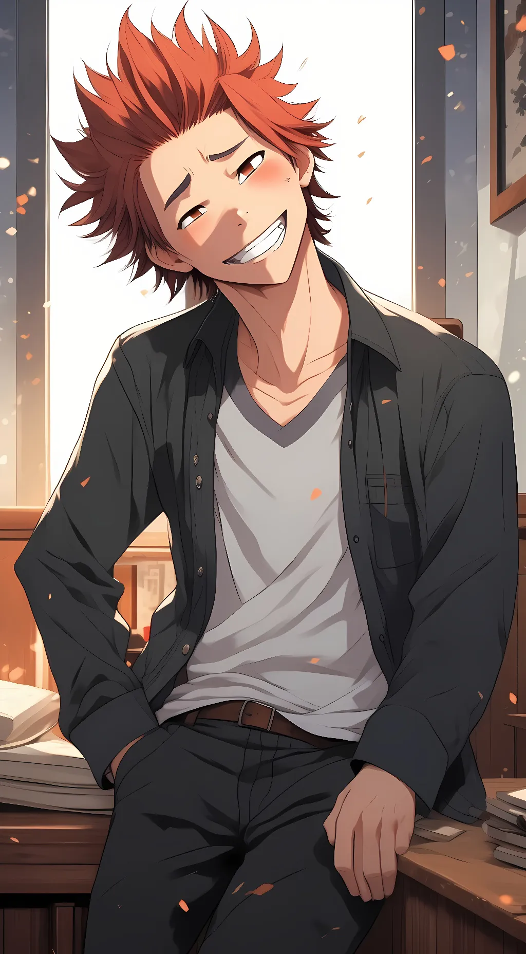 ai character: kirishima  background