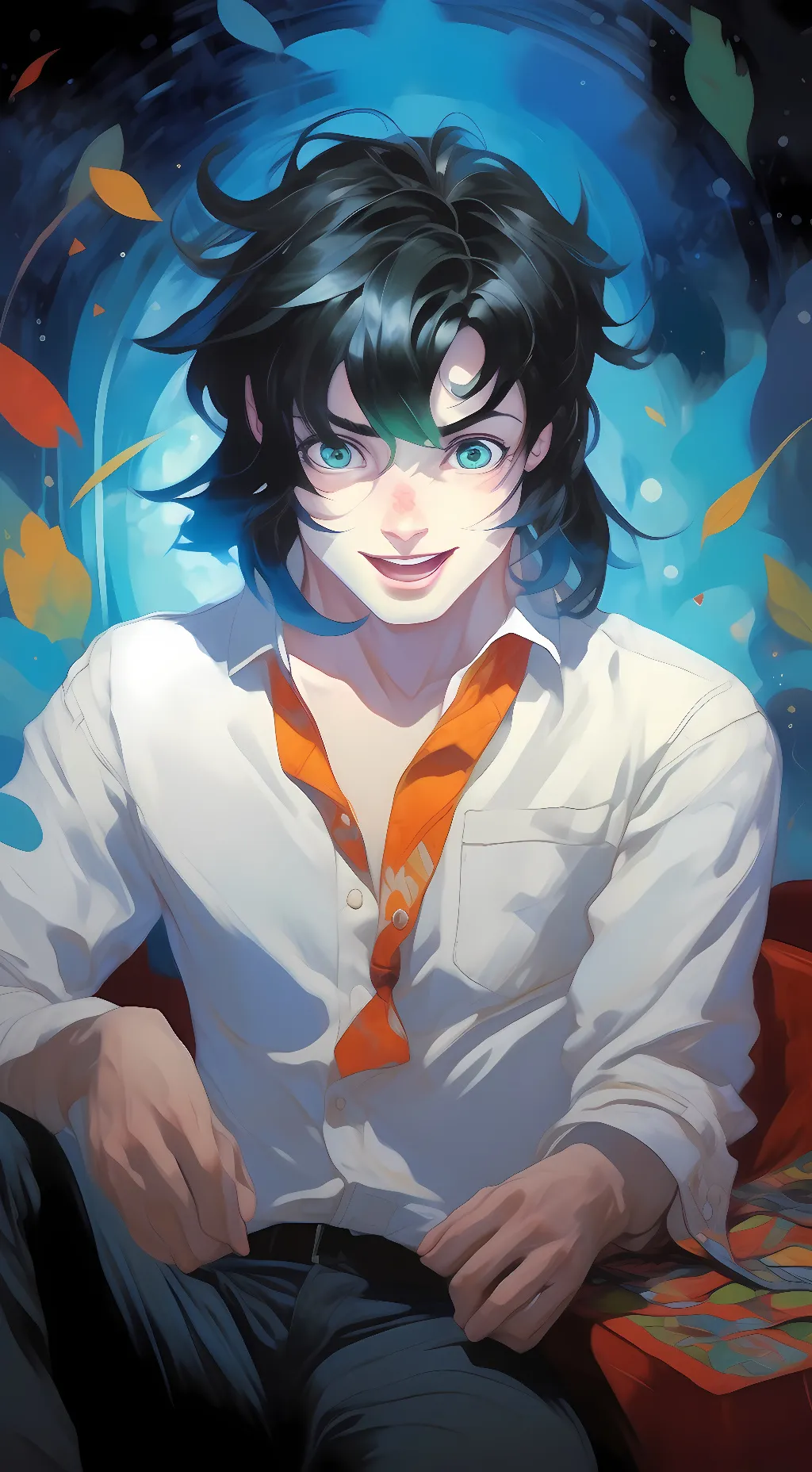 ai character: Inosuke  background