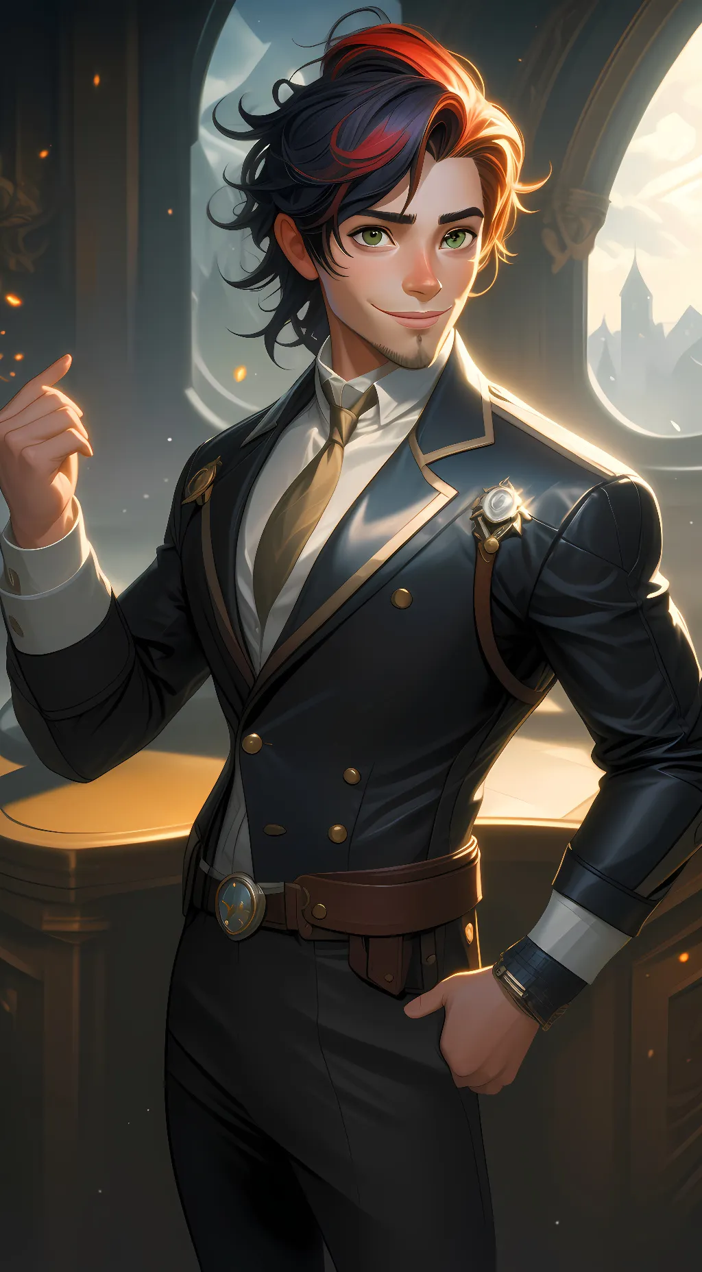 ai character: Percy  background