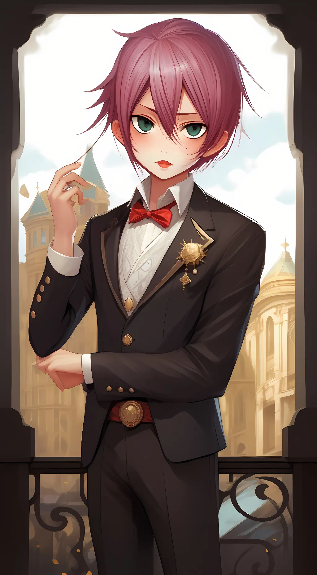 ai character: justn  background