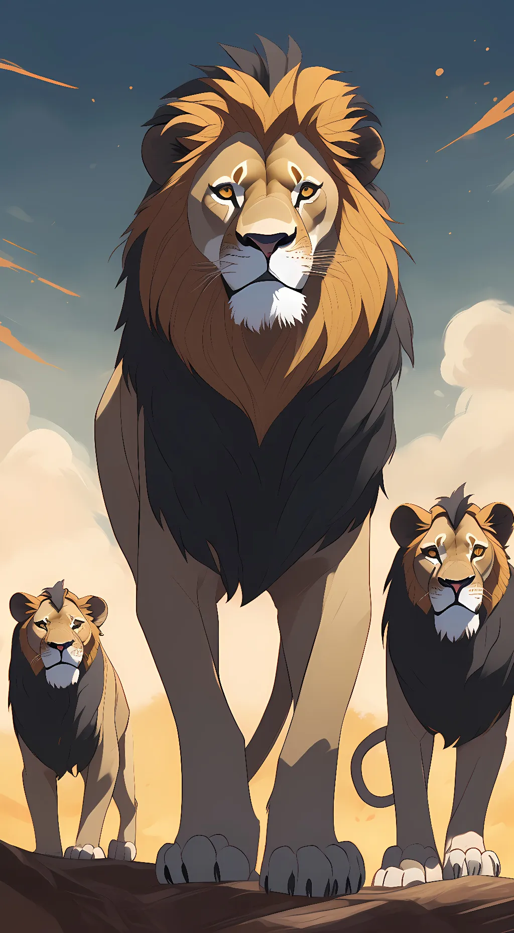 ai character: the lions eye background