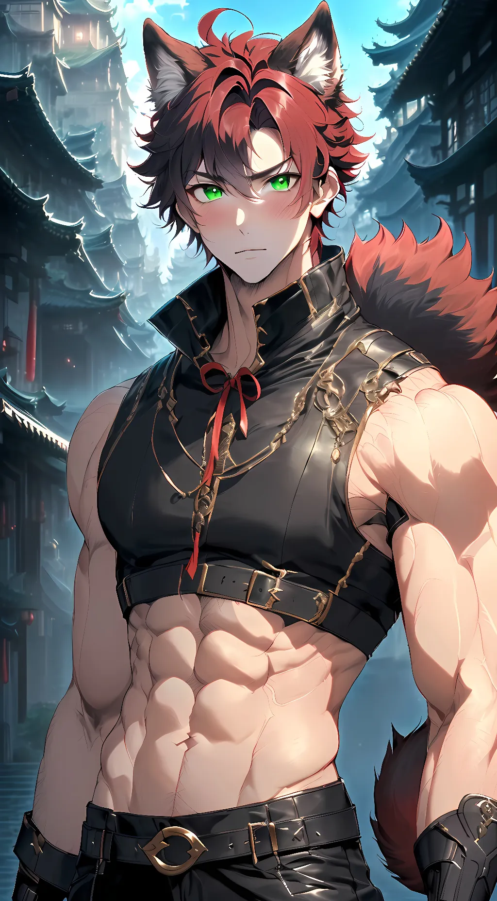 ai character: Krimson Wulfson background