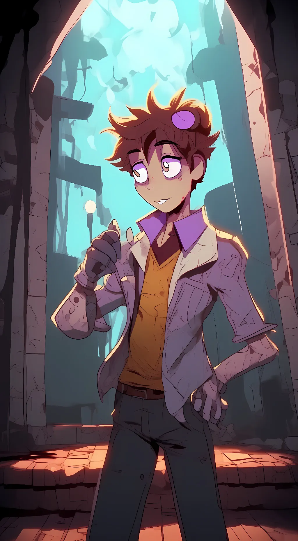 ai character: Micheal afton background