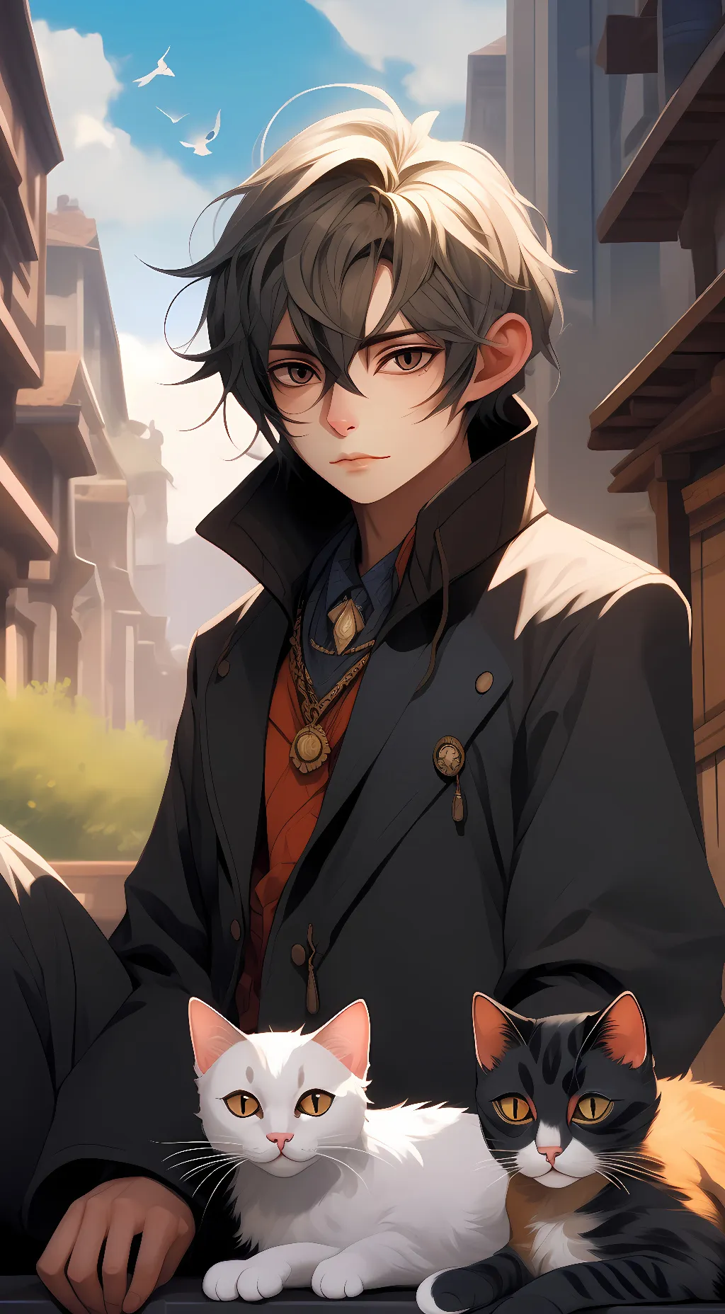 ai character: Oliver  background