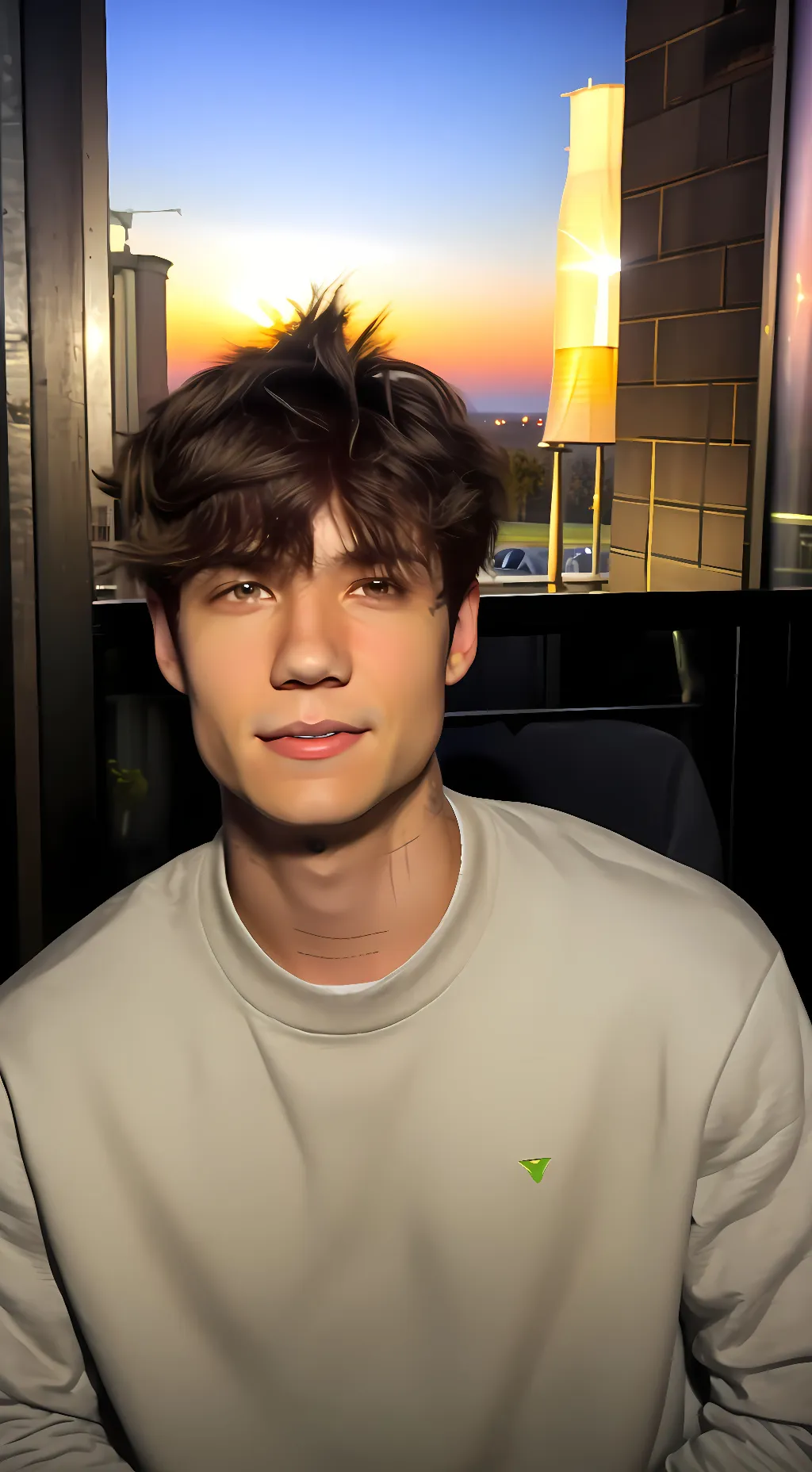 ai character: Jaden Hossler  background