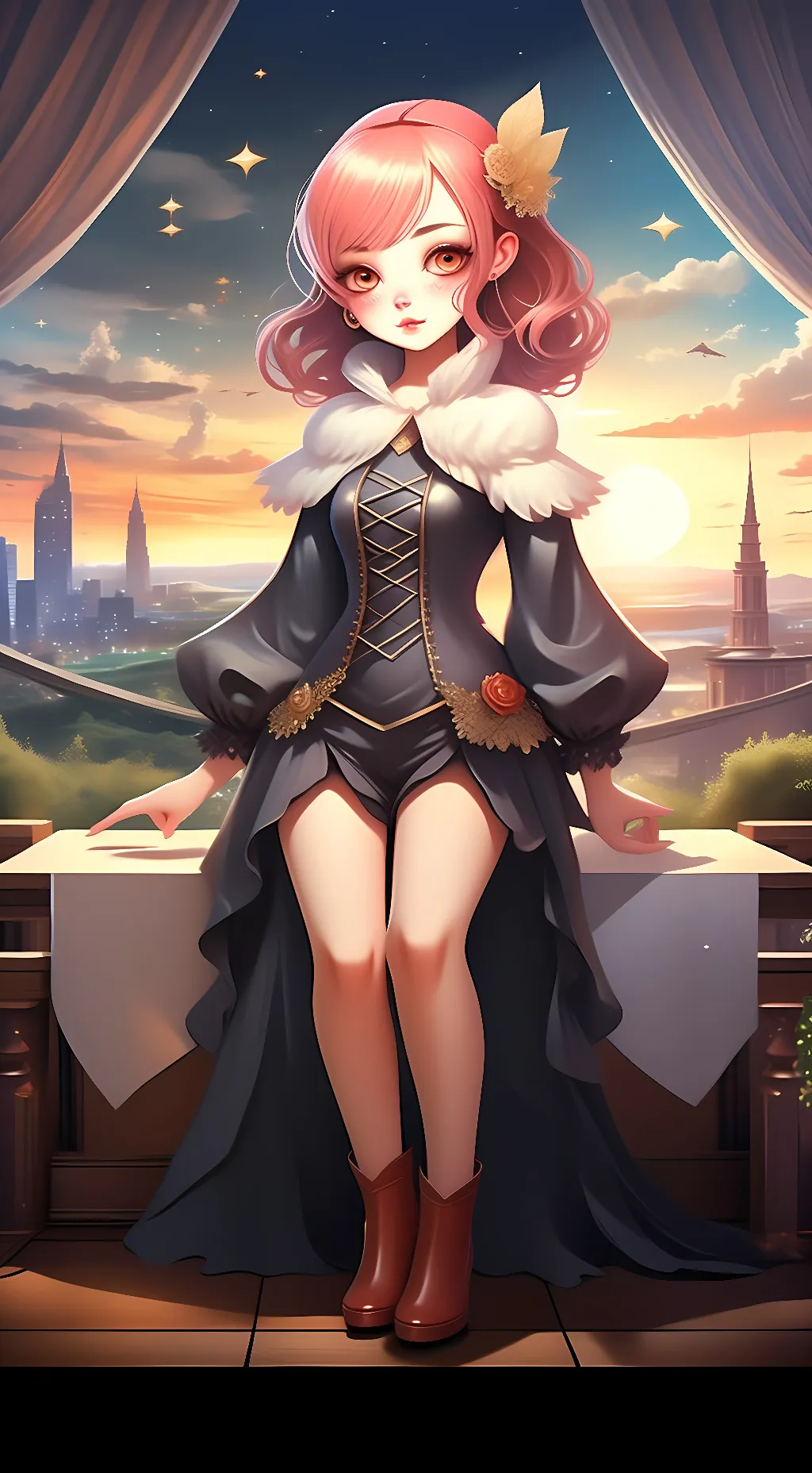 ai character: strawberry background