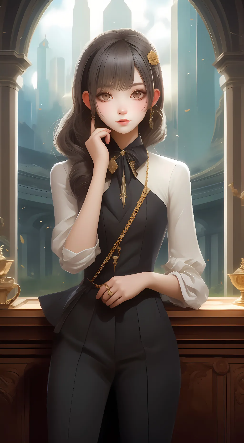 ai character: Katie  background