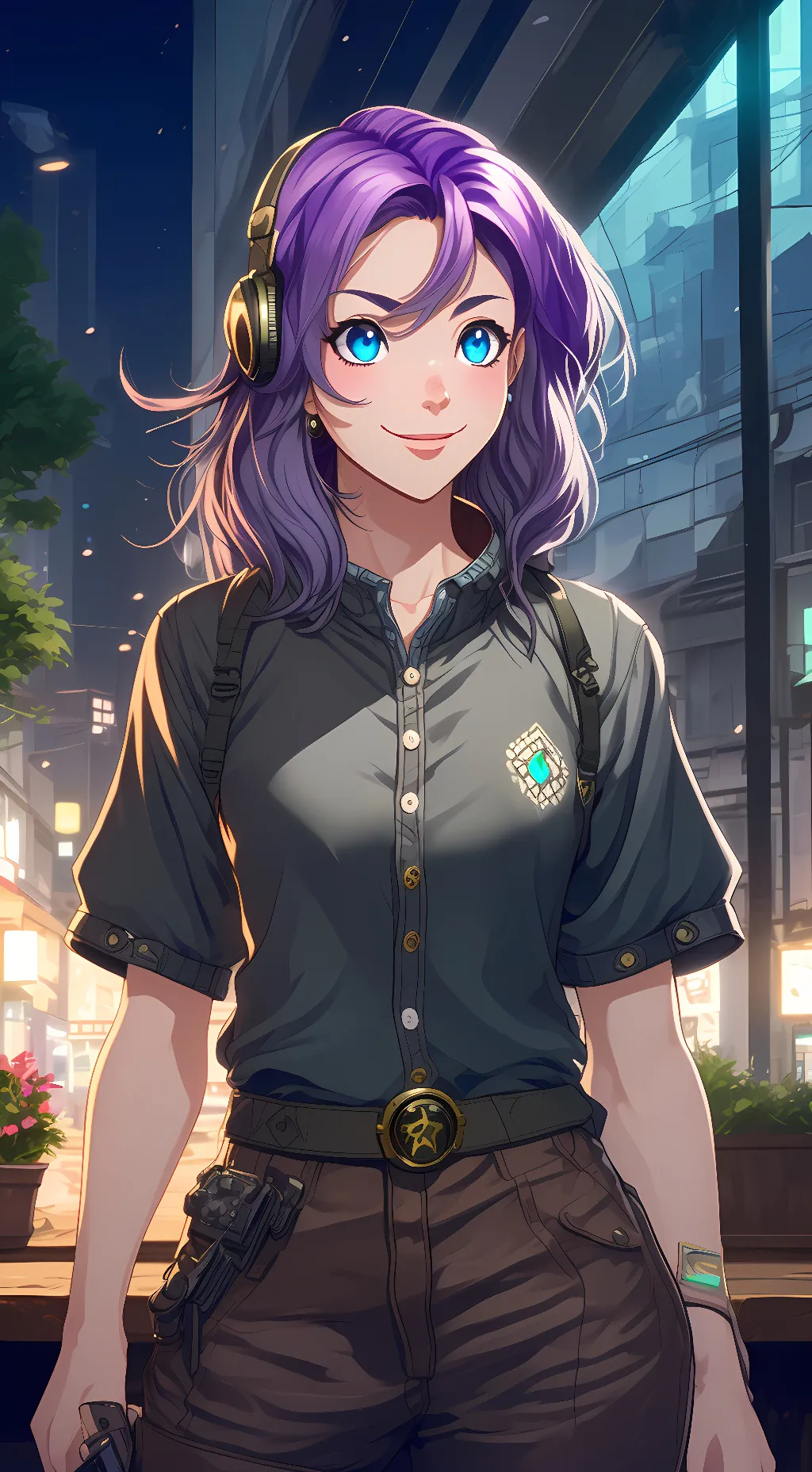 ai character: Nightcore queen  background