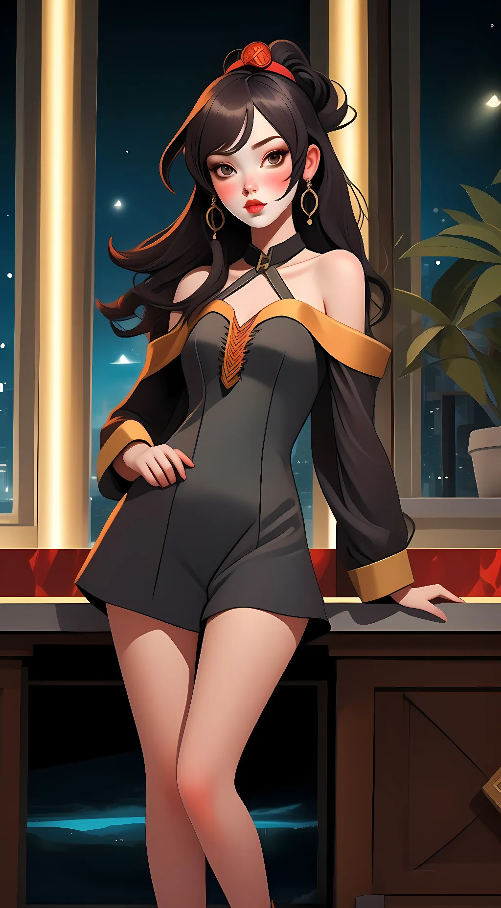 ai character: Amelia Frost background