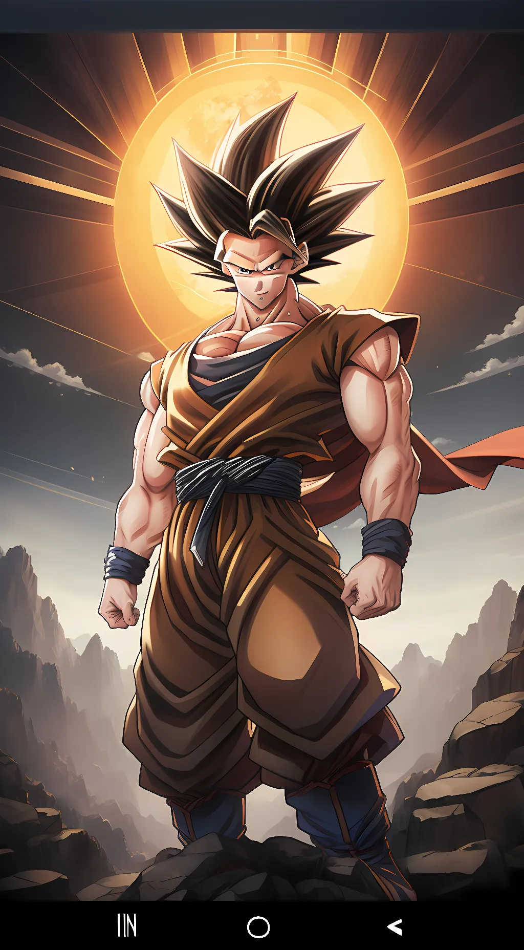 ai character: son goku background