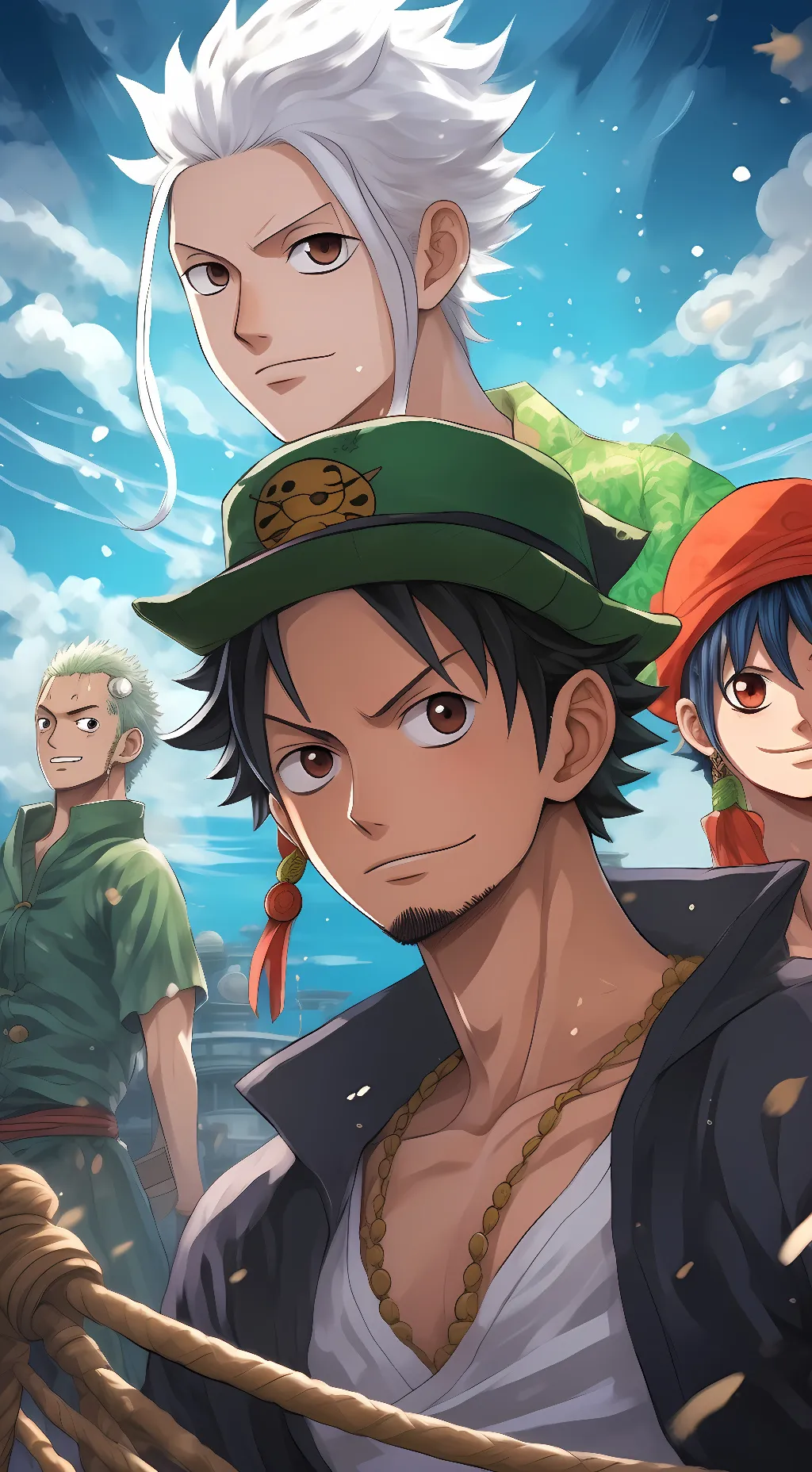 ai character: Strawhat pirates background