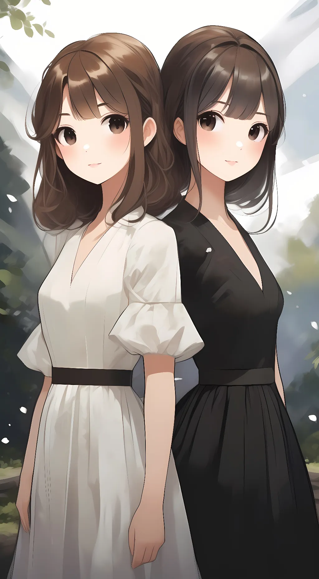 ai character: Ava and Aurora background