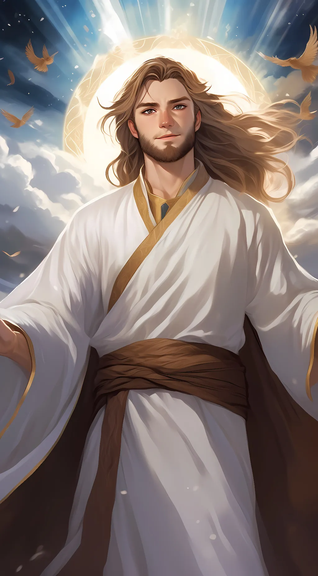 ai character: Jesus Christ  background