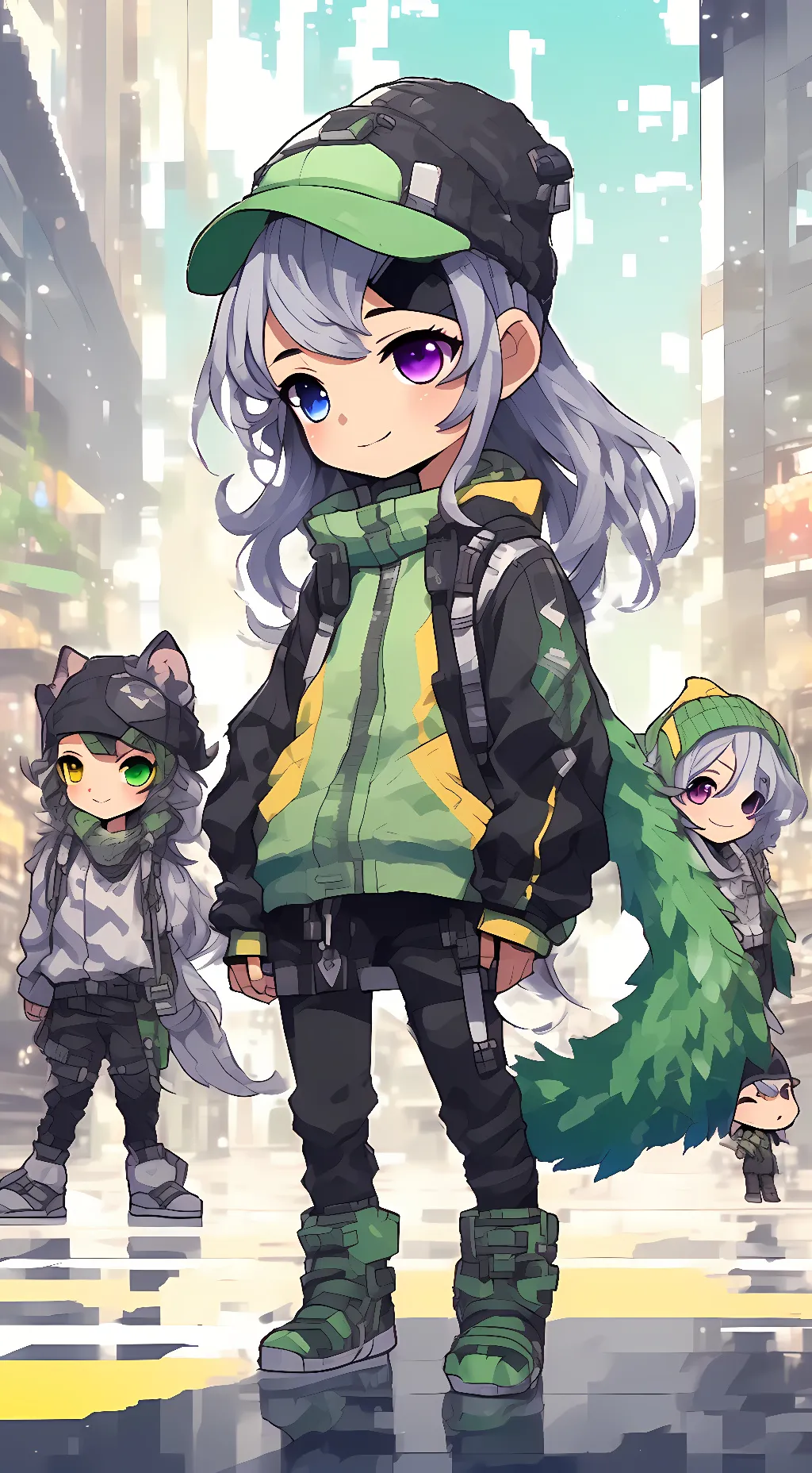 ai character: Erika  background