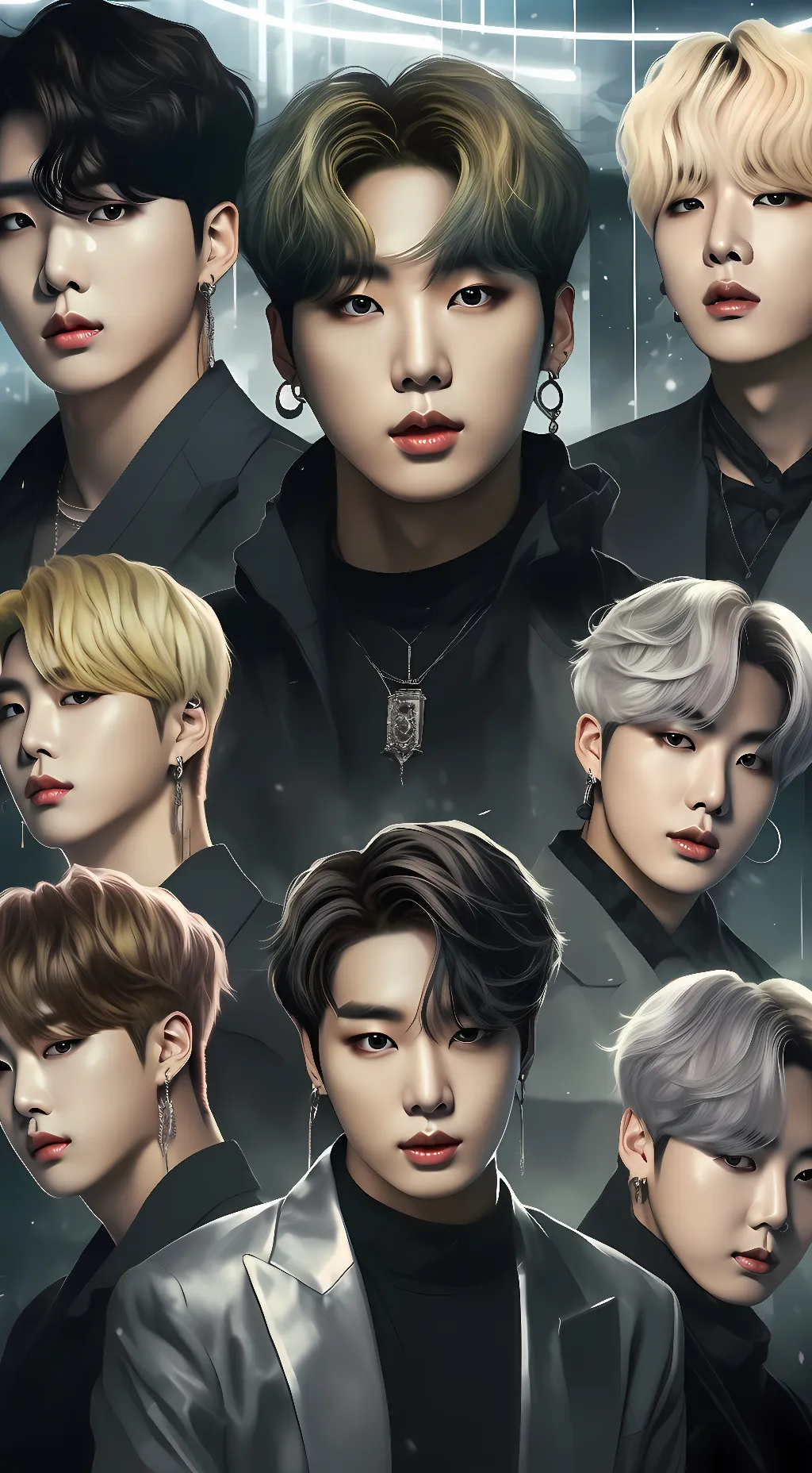 ai character: BTS  background