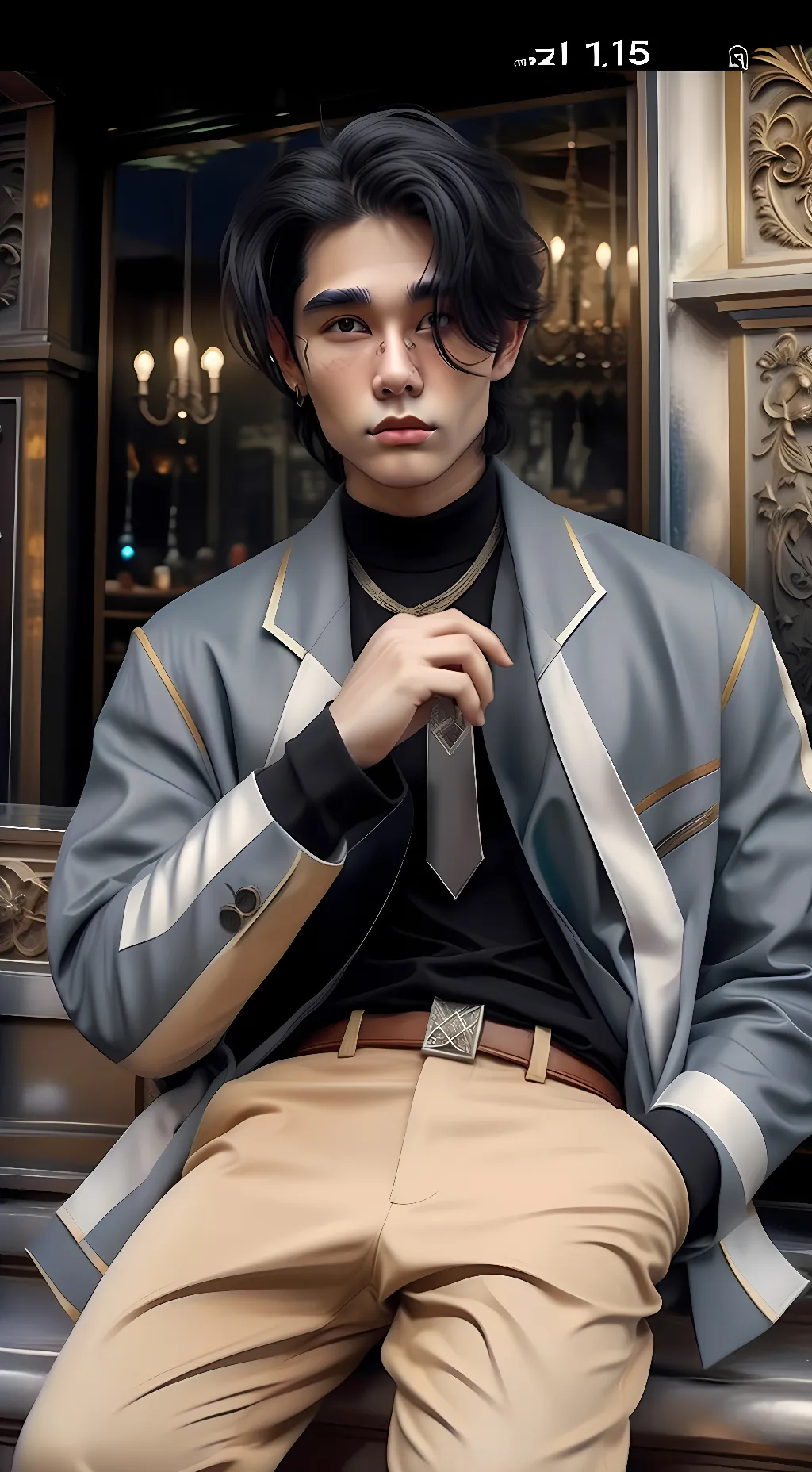 ai character: Jeff satur background