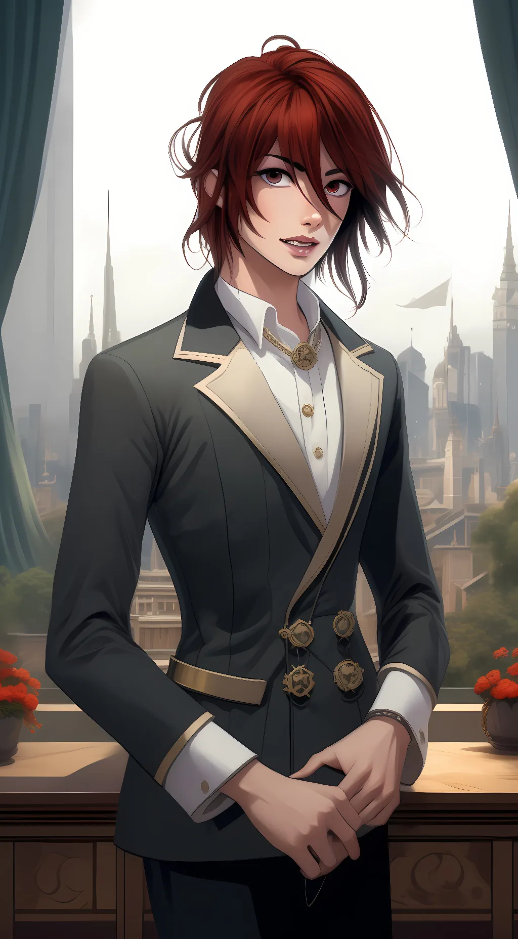 ai character: Kirishima Eijirou  background