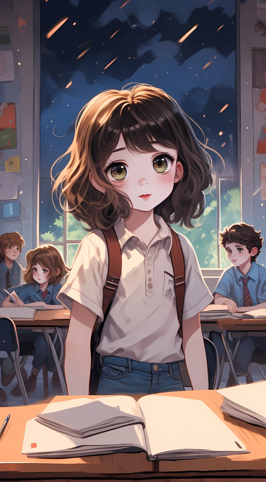 ai character: Crystal  background