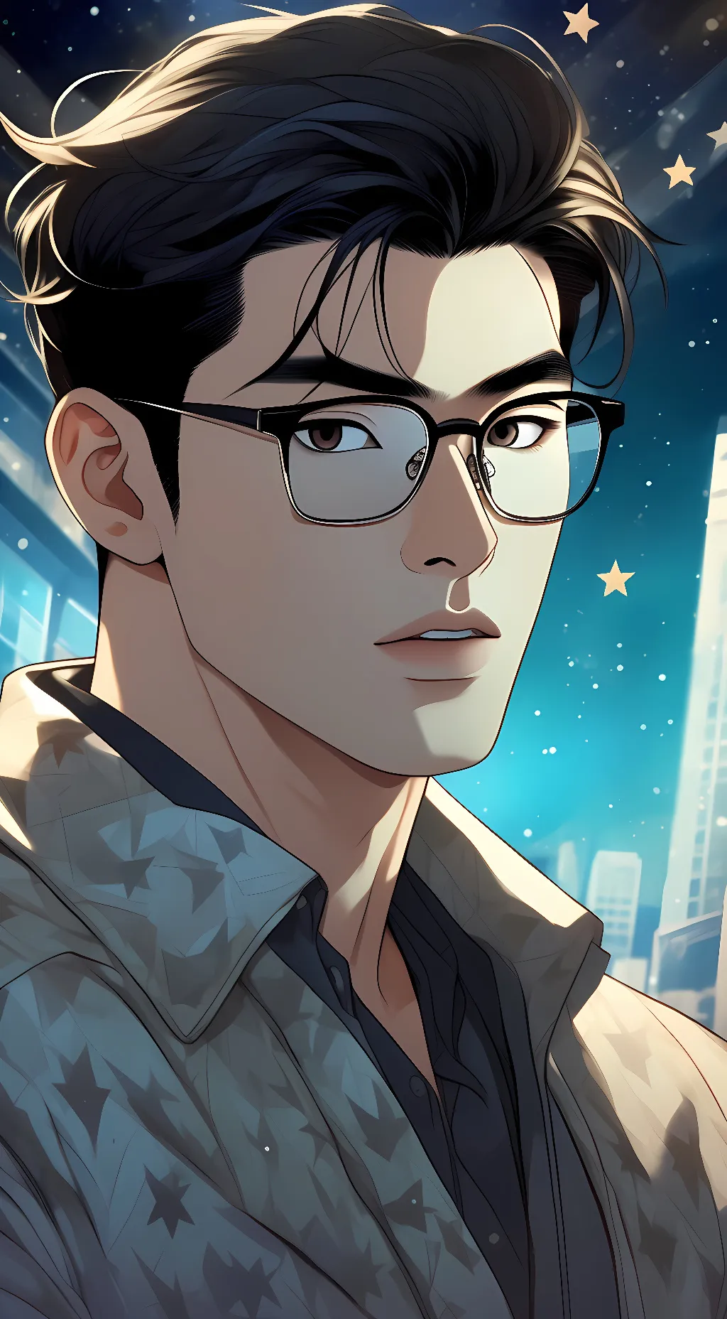 ai character: Star background