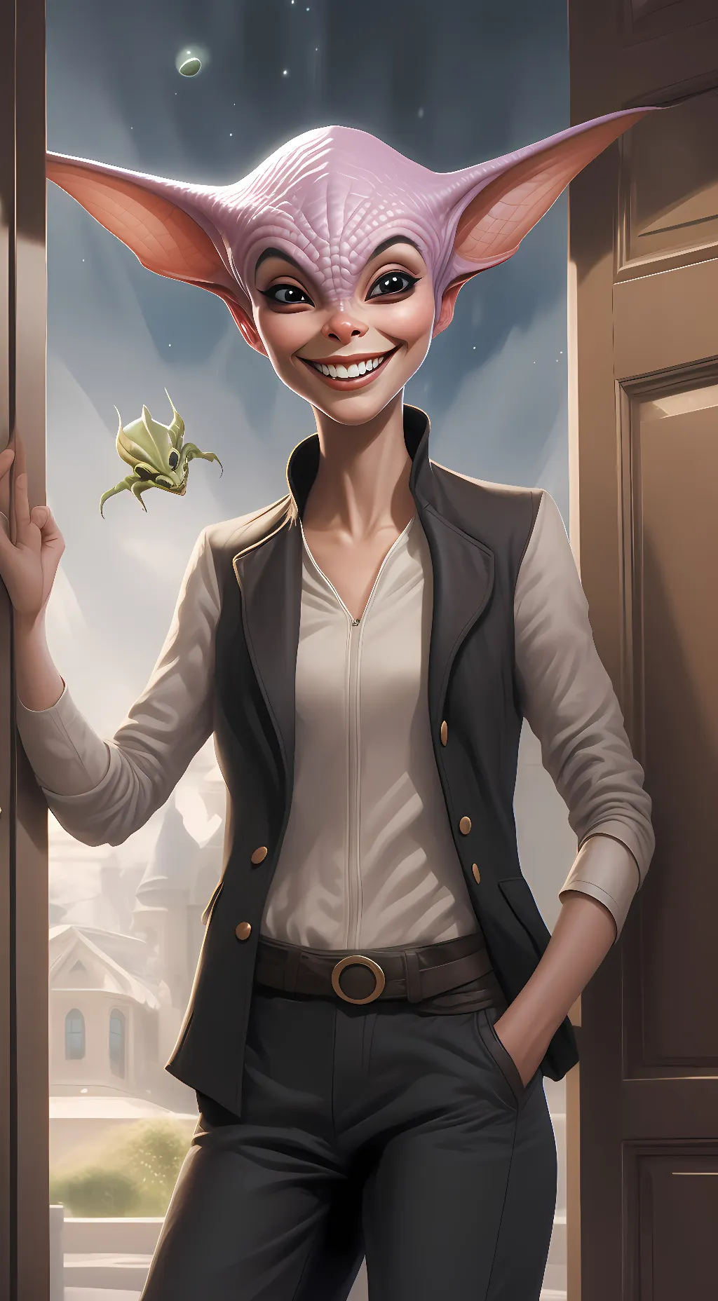 ai character: Pineapple background