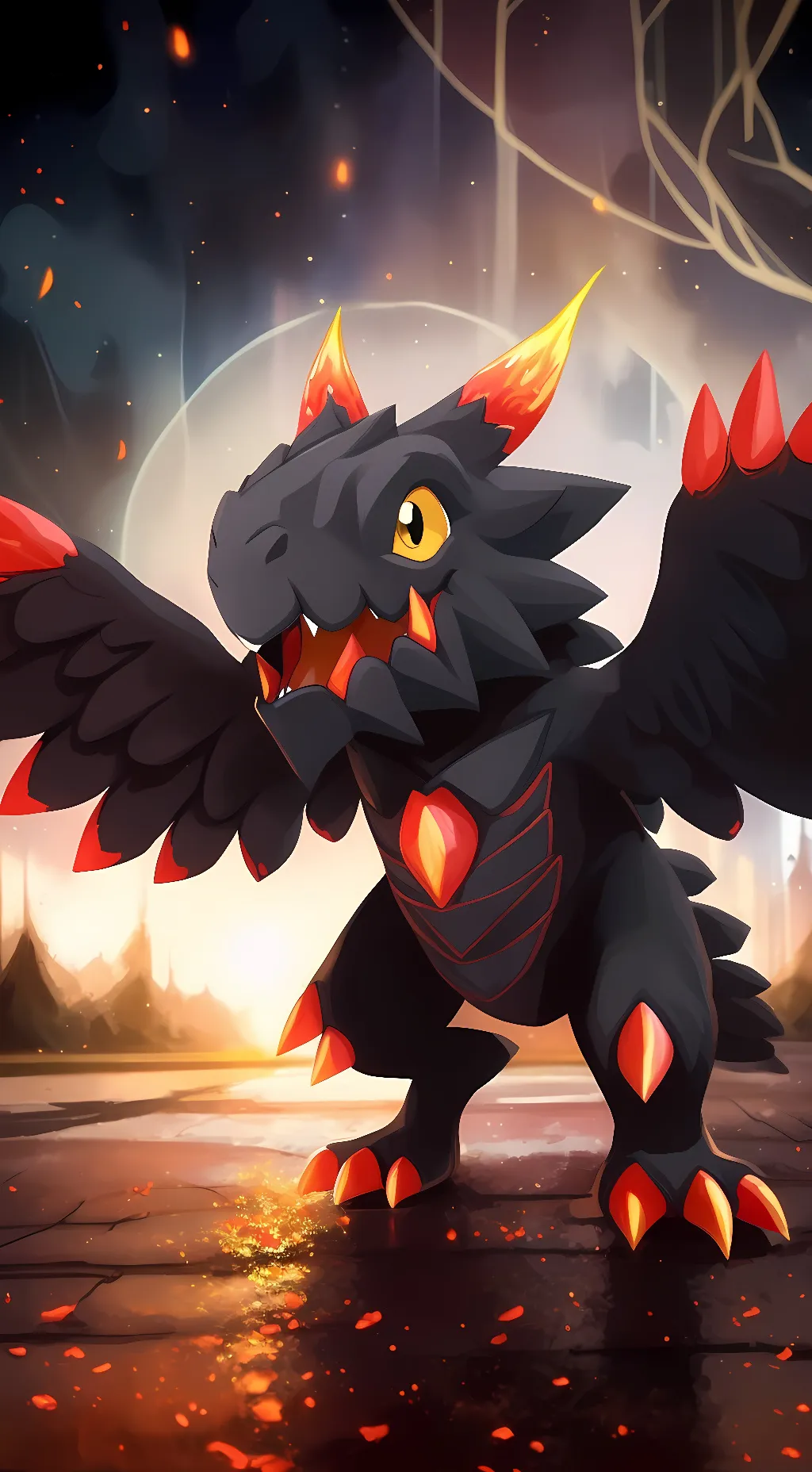 ai character: Vorvomon  background