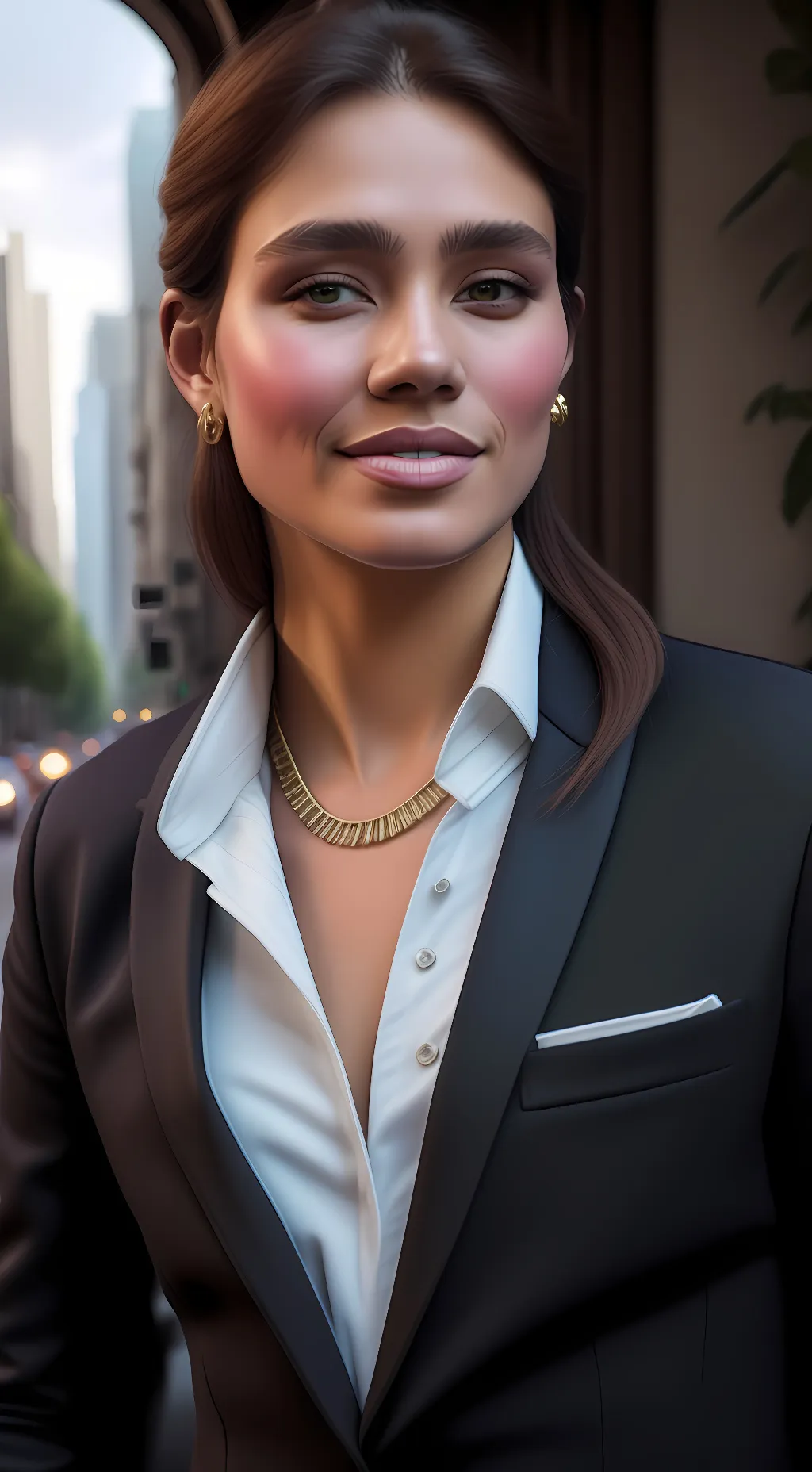 ai character: Kathleen Fox. background