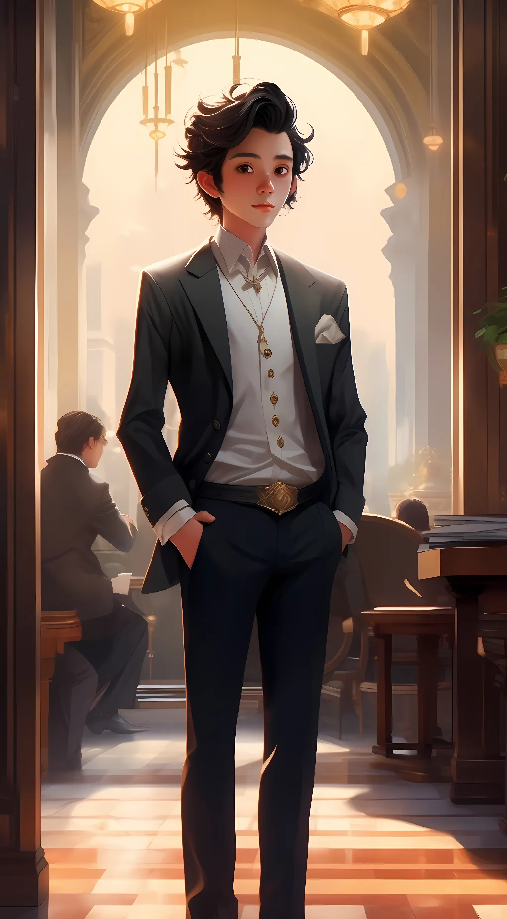 ai character: hugo background