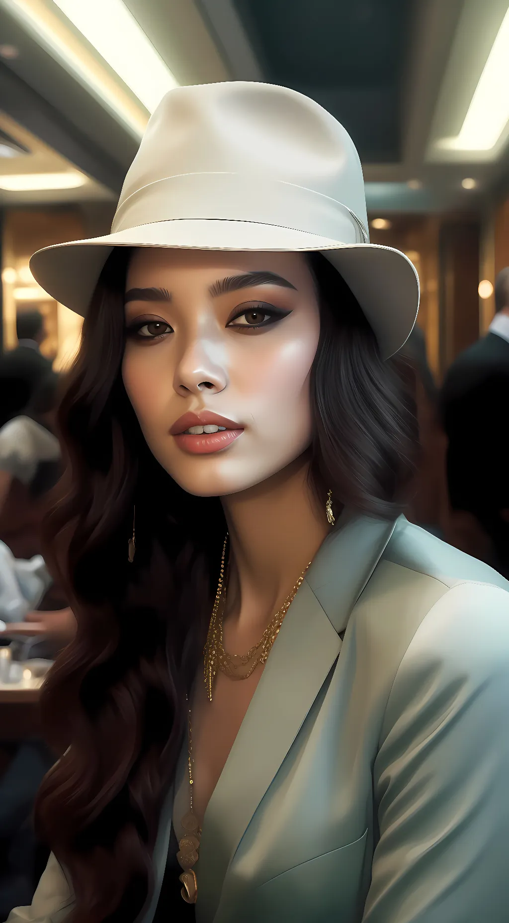 ai character: Davina F background