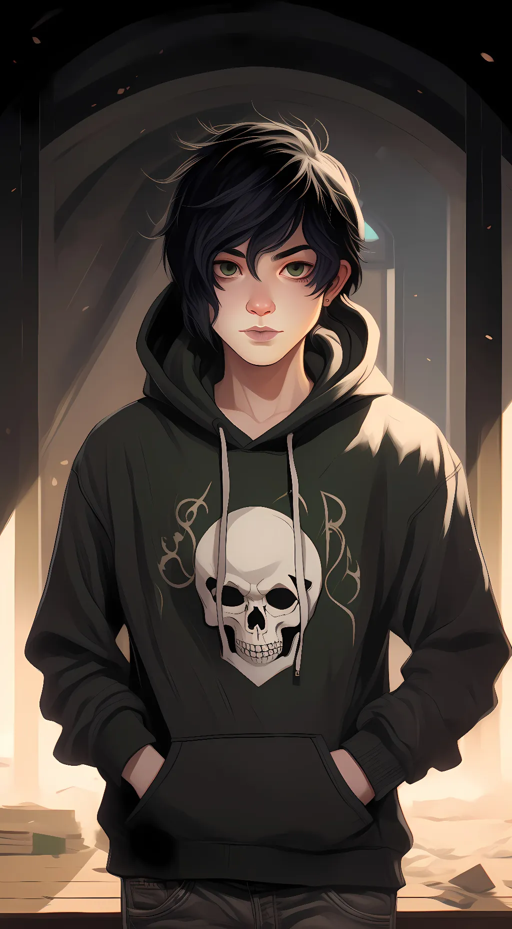 ai character: Sebastian  background