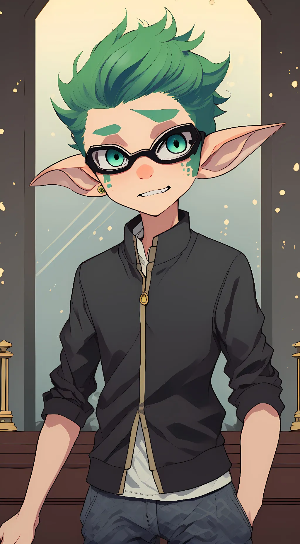 ai character: inkling boy background