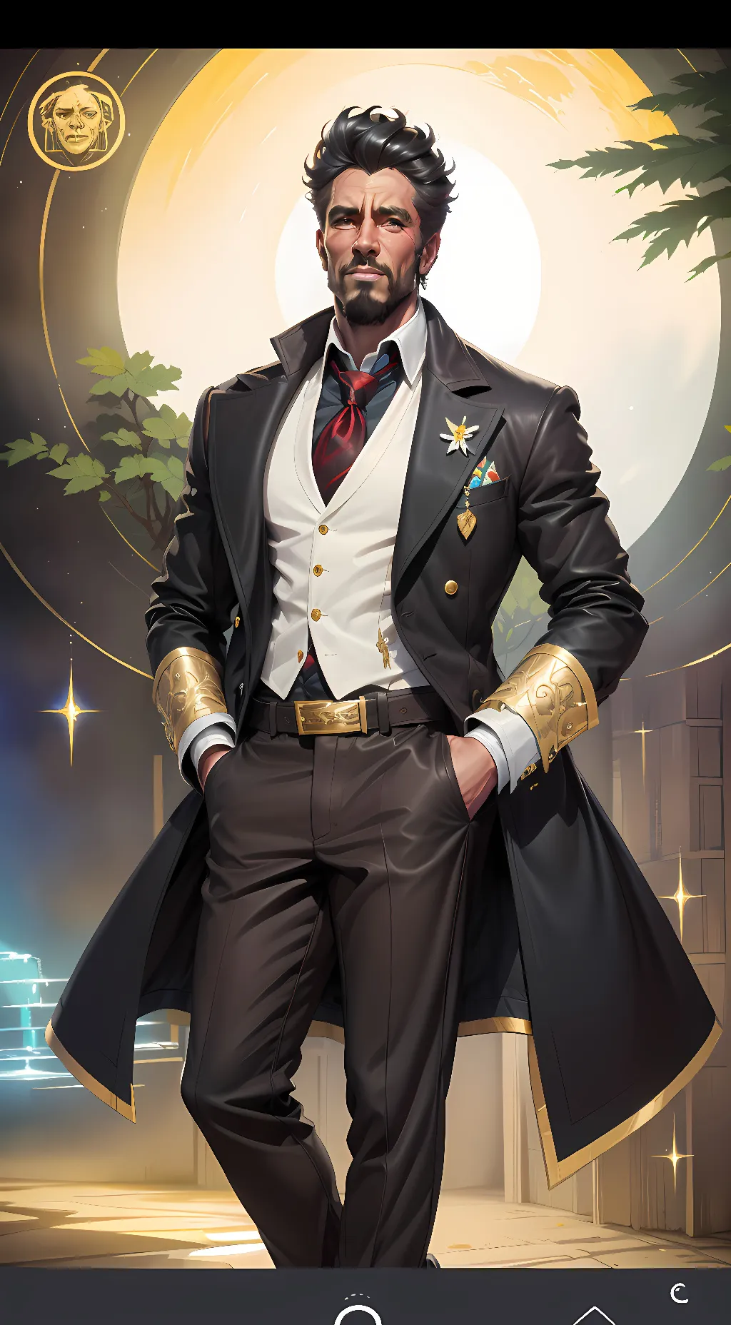 ai character: ایران background