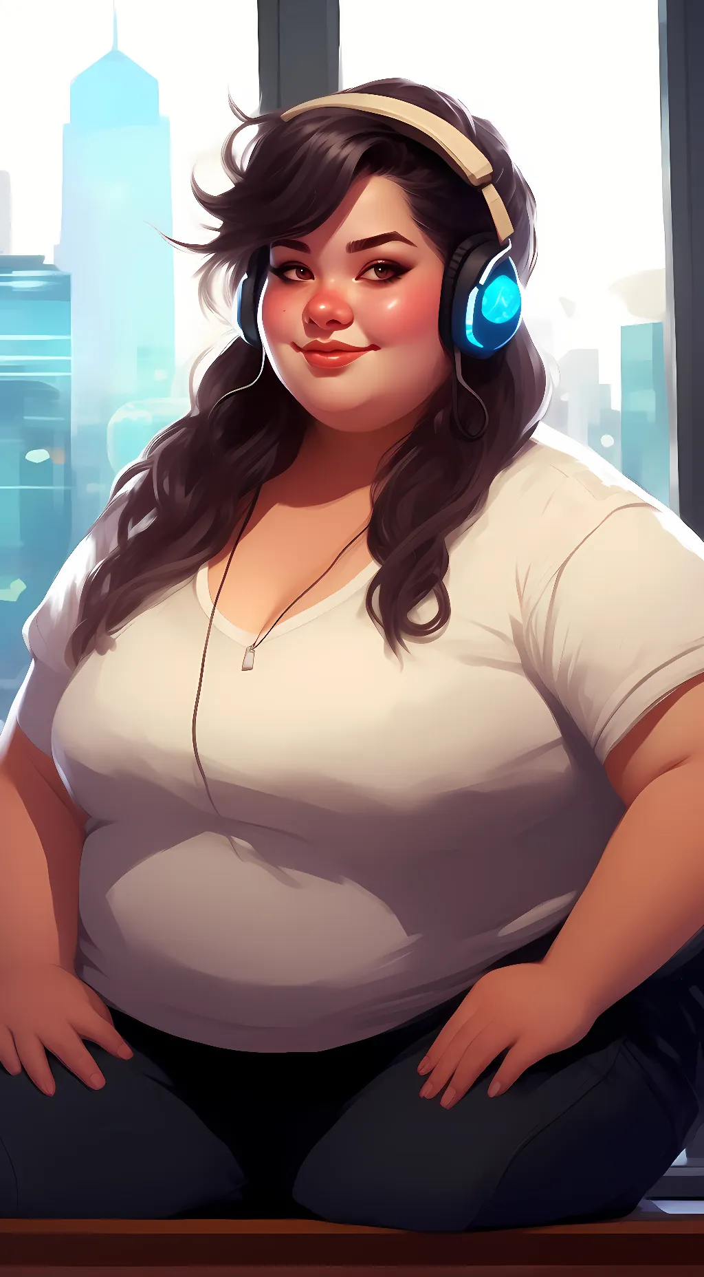 ai character: omg ur mom background