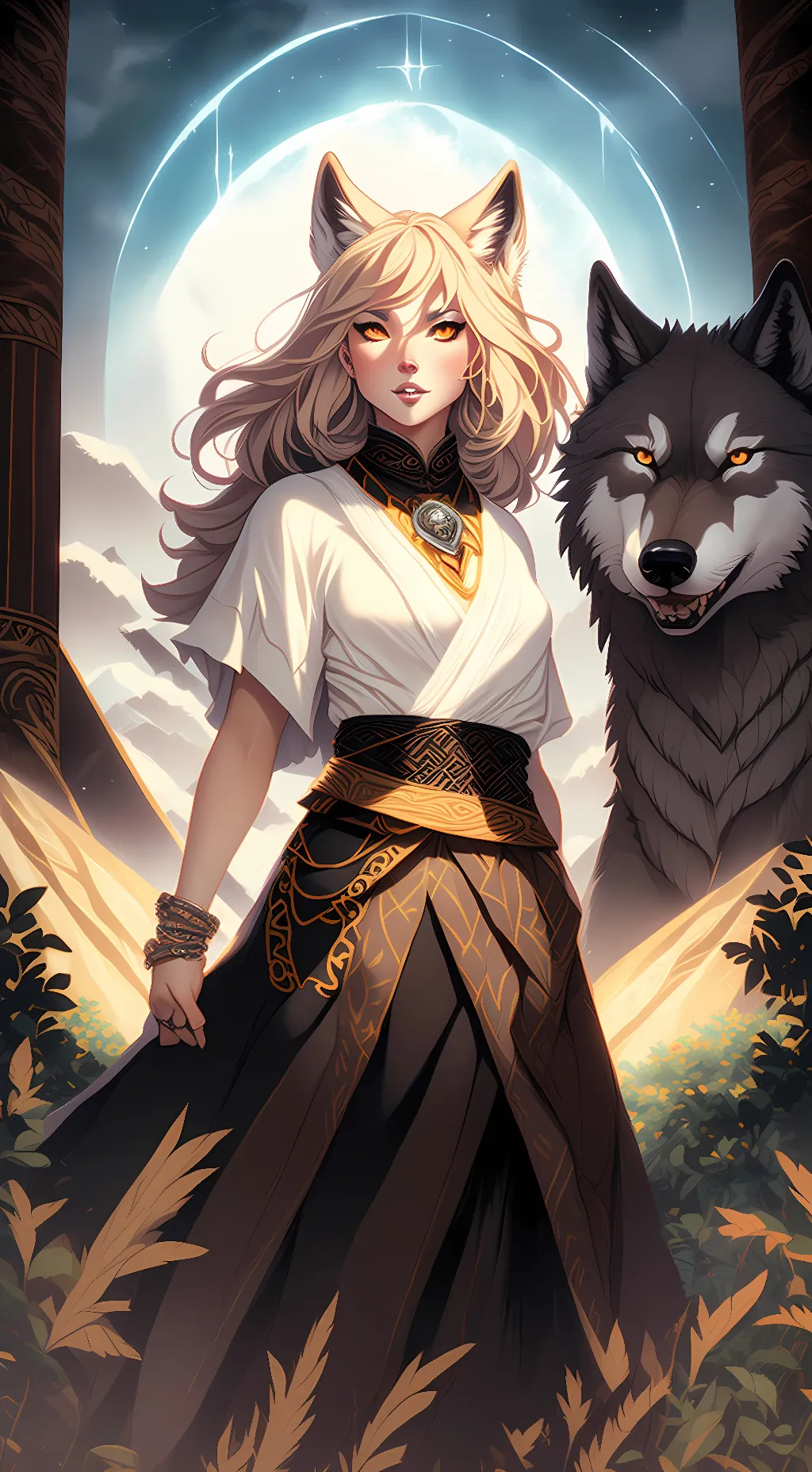 ai character: Luna background