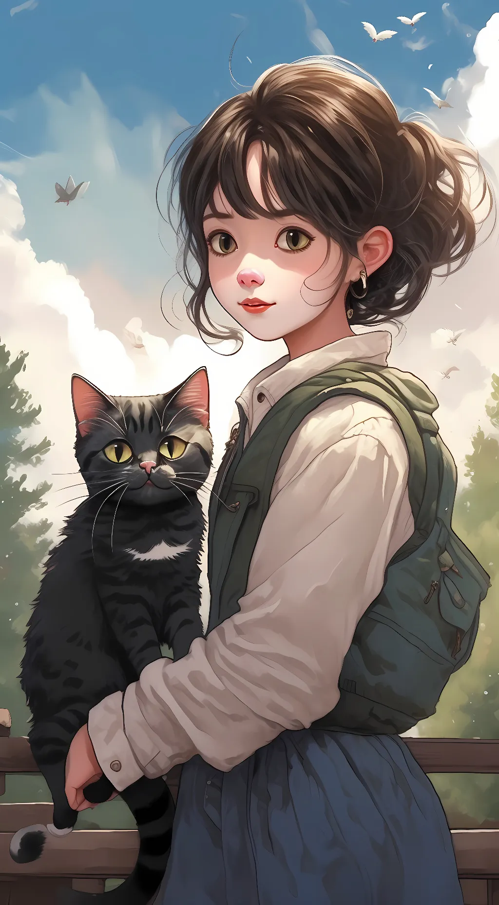 ai character: sky background