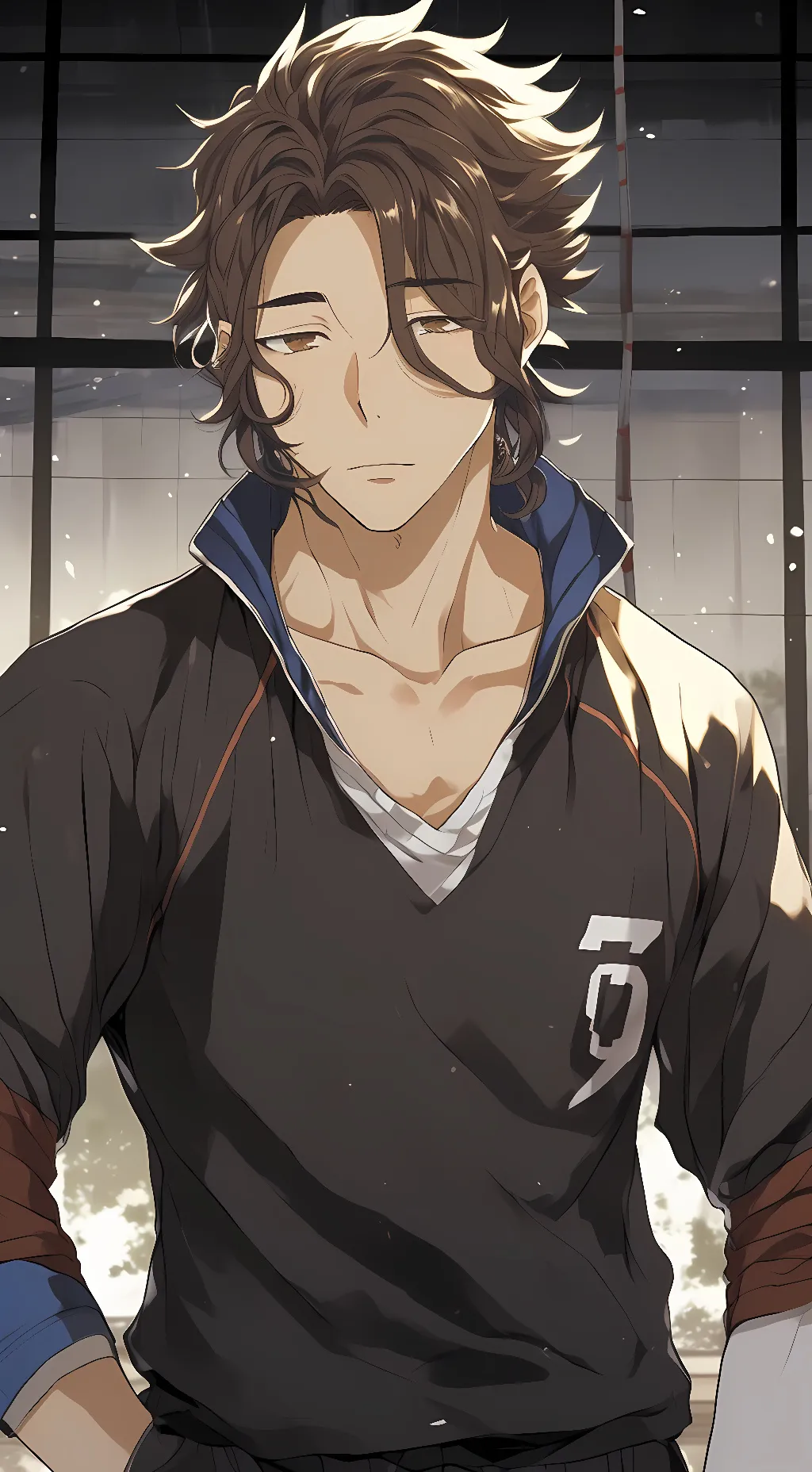 ai character: Asahi Azumane  background