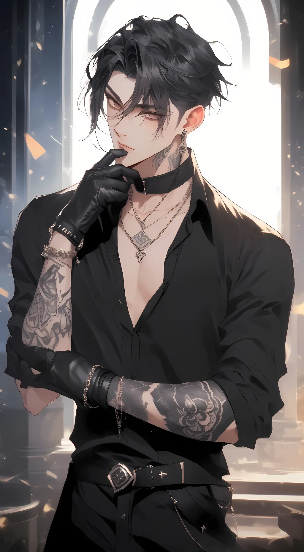 ai character: Damien  background