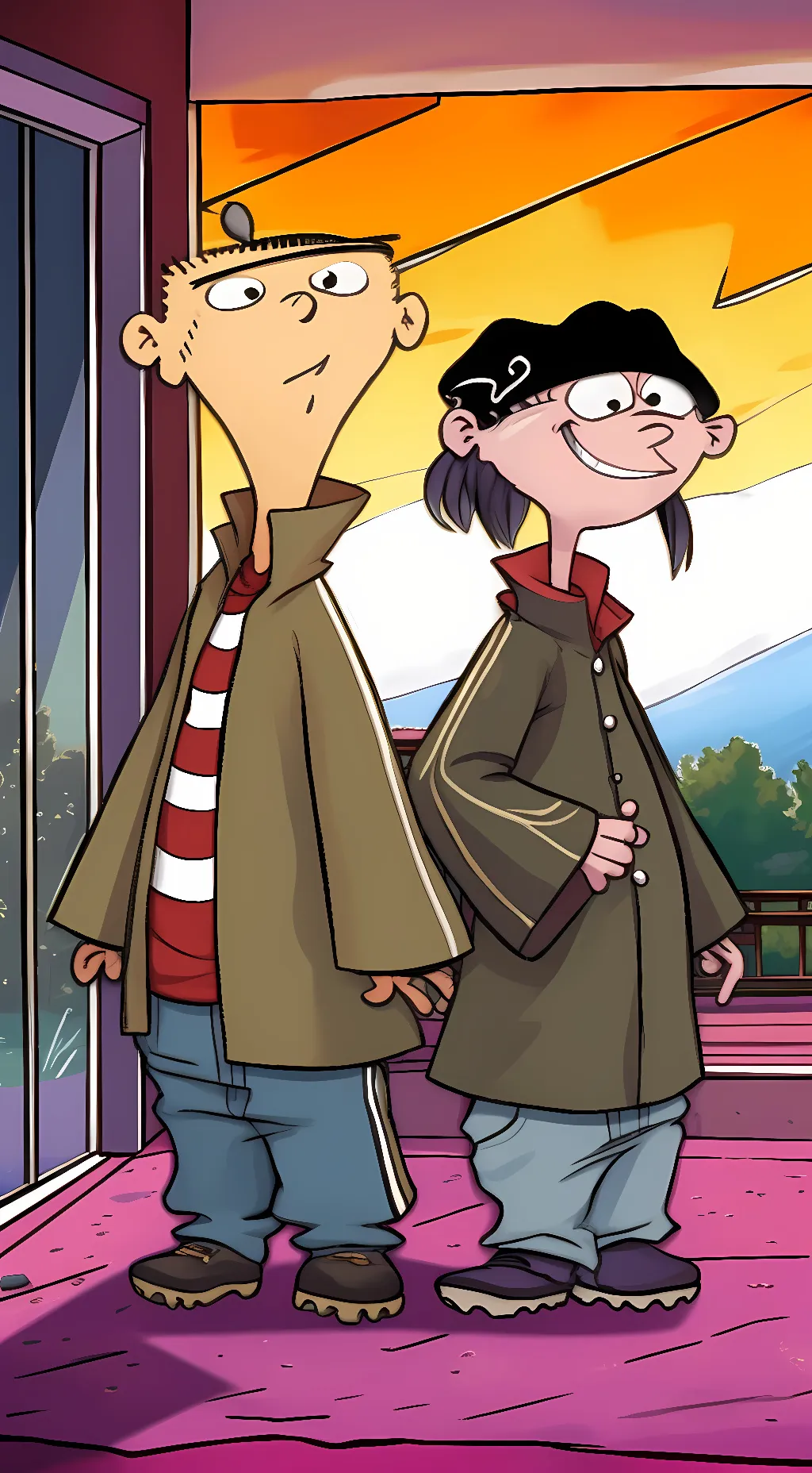 ai character: Ed, Edd, and Eddy  background
