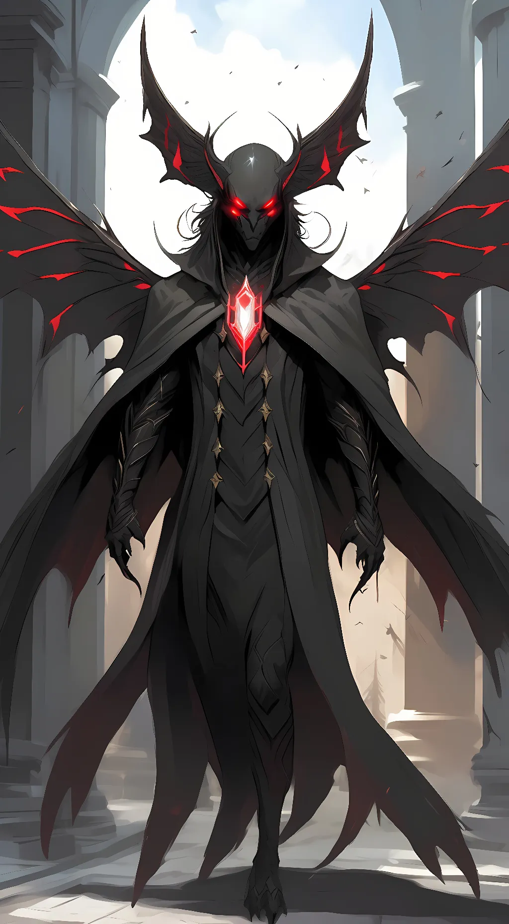 ai character: Moth Man background