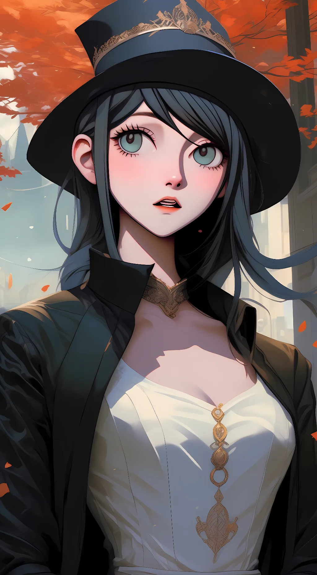 ai character: sayka maizono  background