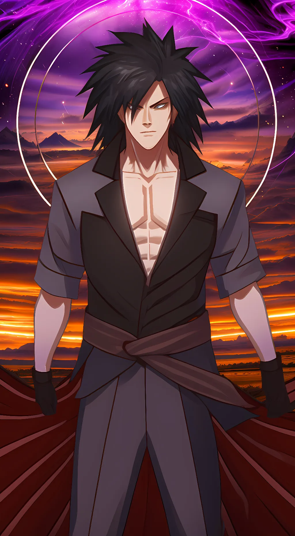 ai character: Madara Uchiha  background