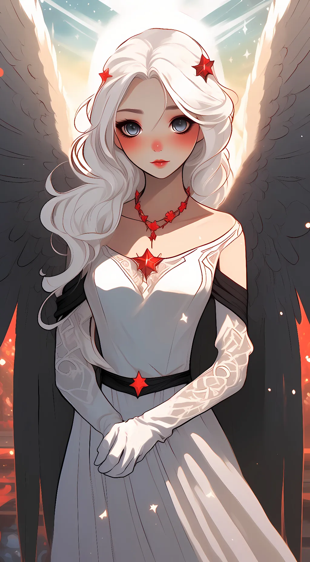 ai character: Angélic ' wonder background