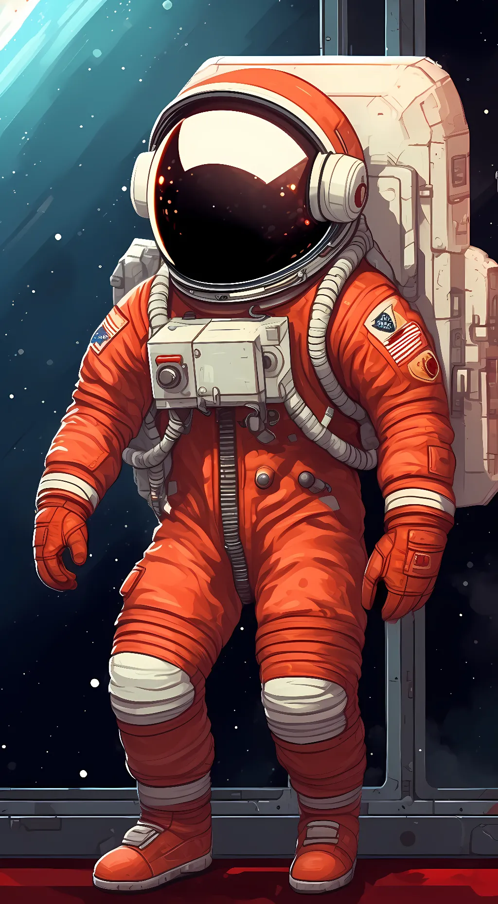 ai character: Orange crewmate background