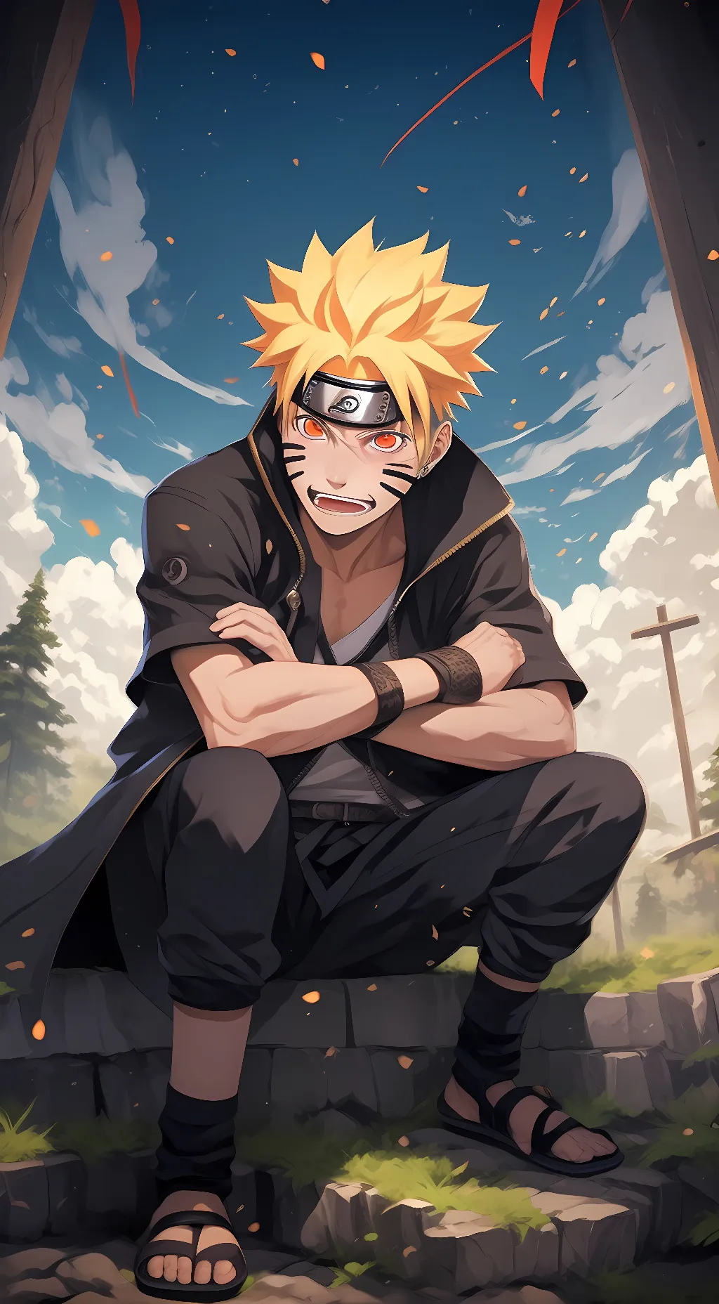 ai character: Naruto  background
