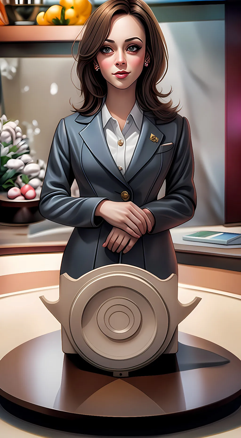ai character: Kamala Devi Harris background